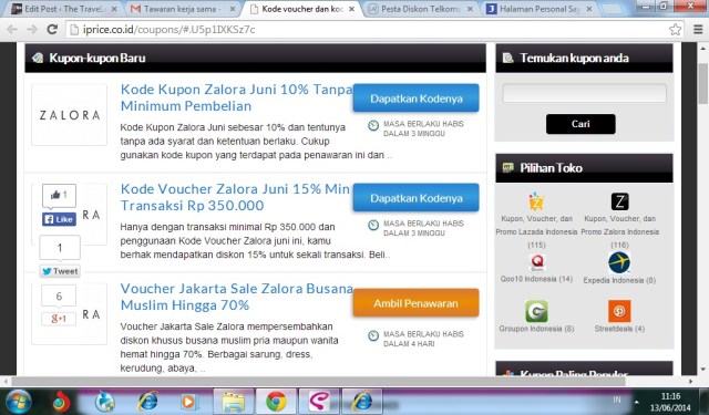 iPrice --- pilih kode kupon sesuai selera