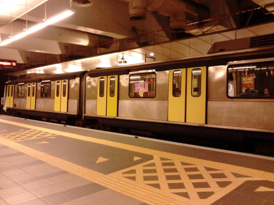 The LRT train passing by