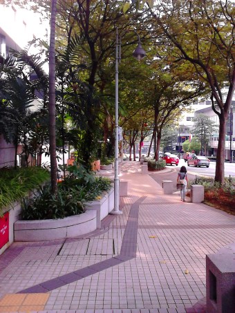Kuala Lumpur pedestrian. Clean and green, lovely!