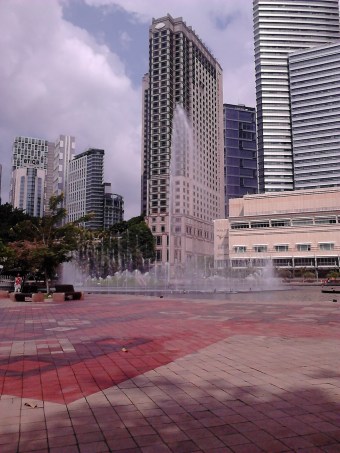 The fountain when reaching its highest pressure