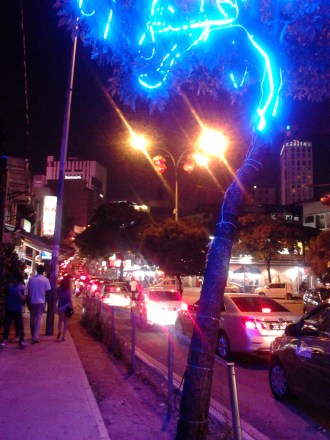 Bukit Bintang traffic jam at night