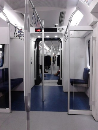 Inside the KTM Komuter back to KL