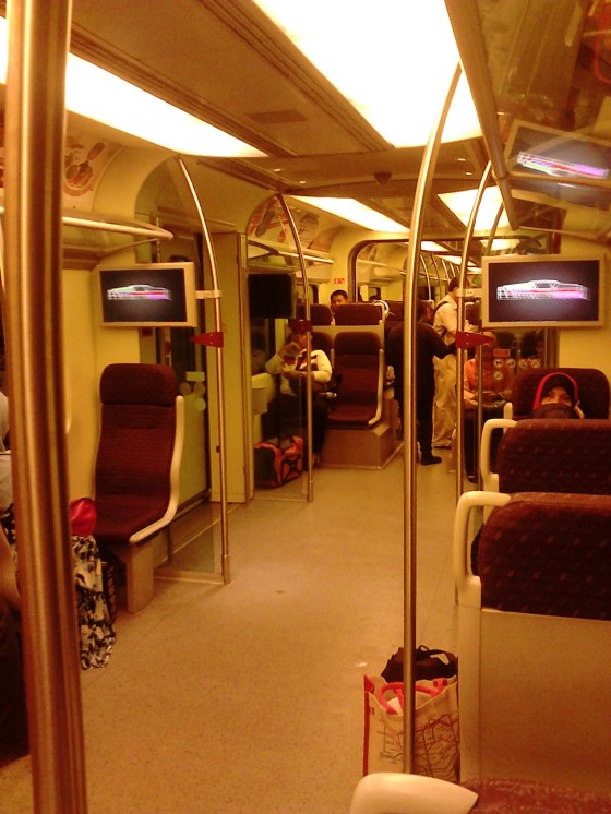 Inside the KLIA Transit train