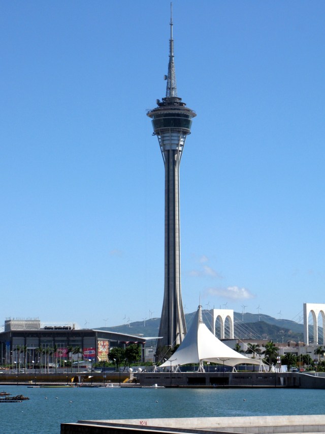 Macau Tower and the bright blue sky