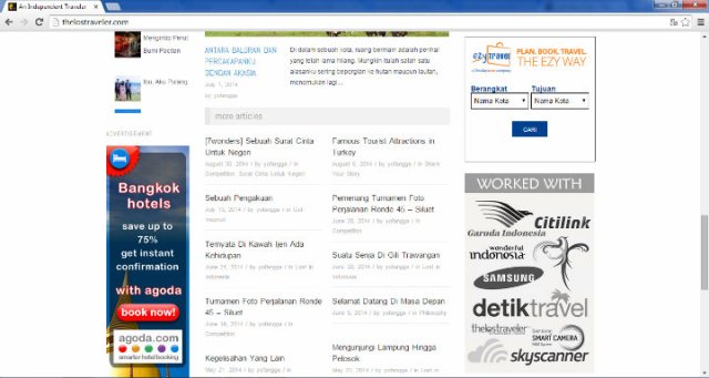 Ruang iklan dan deretan brand yang telah bekerjasama
