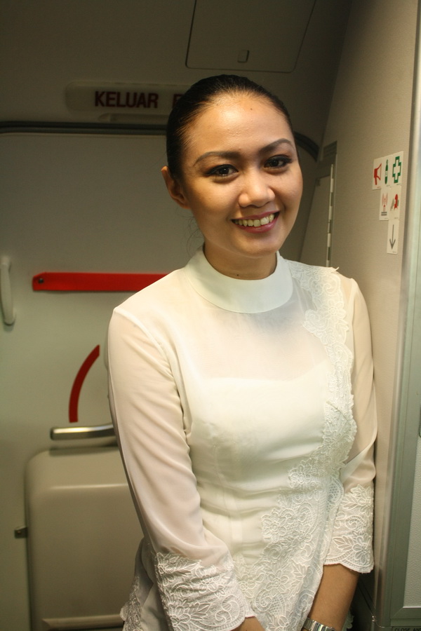 A beautiful stewardess of Malindo Air