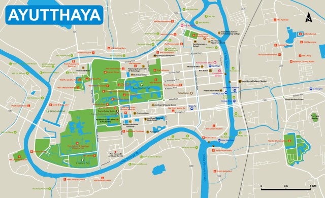 Ayutthaya Tourism Map