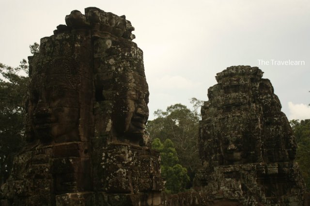 The iconic four-faces giant stone at Bayon