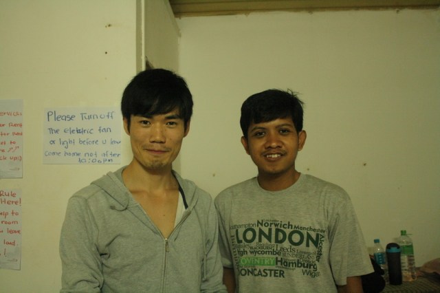With Wataru Saito, a Japanese traveler who also stayed at Phearun's