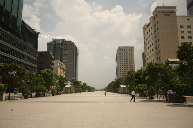 A large public space in front of the City Hall