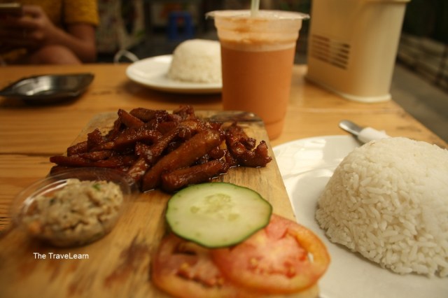 Smoked Pork dan Iced Thai Tea