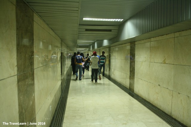Entering the tunnel to Monumen Nasional (Monas), Jakarta
