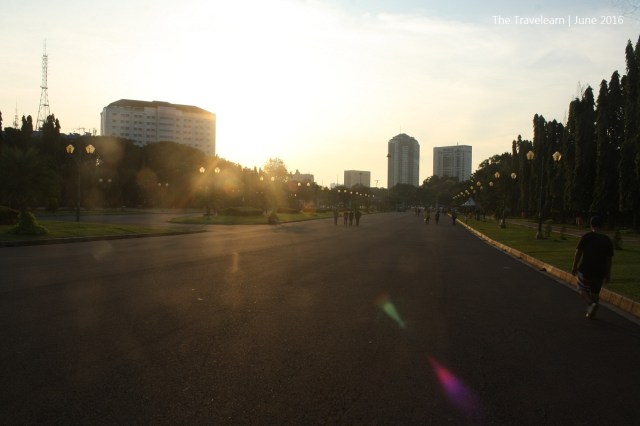 Leaving the National Monument when the sun was setting down