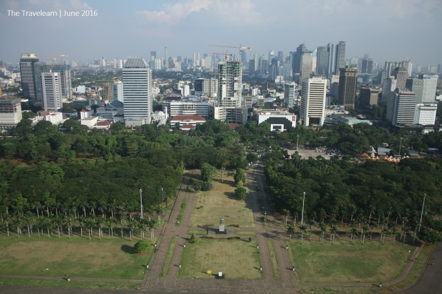 Skyscrapers of Jakarta, seen from the top of Monumen Nasional (Monas)