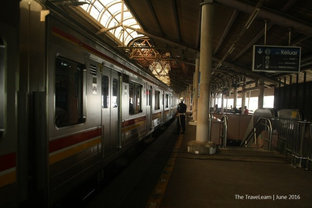 The platform, Sawah Besar Station