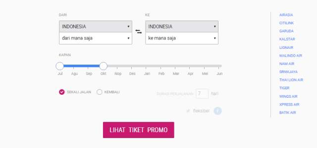 Laman Tiket Pesawat Promo Tiket2.com