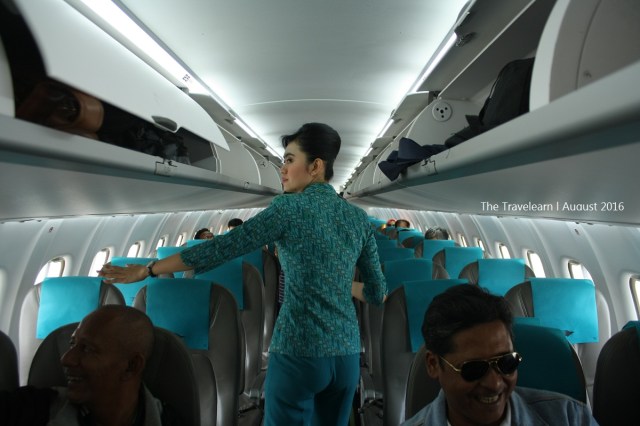 Di dalam pesawat ATR Garuda Indonesia Explore