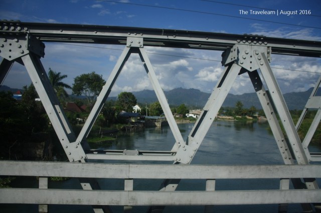 Crossing a river in Balige