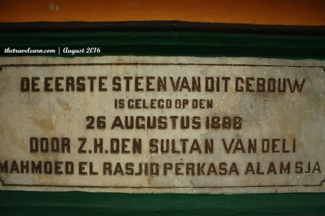 Prasati pembangunan Istana Maimun, Medan