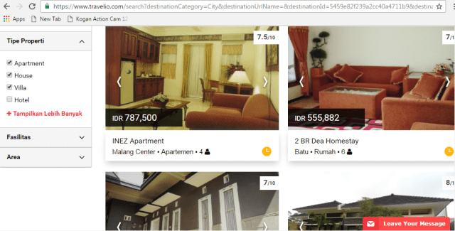 Beberapa pilihan rumah untuk di Malang dari Travelio